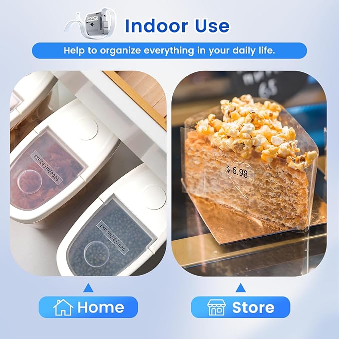 Labelife M-K131 Label Tape Clear Compatible with Brother P Touch M Tape Clear 12mm 0.47'' M-K131s M131 MK131 Work with Brother PT-M95 PT-65 PT-45 PT-90 PT70BM Label Maker Refills, 4-Pack