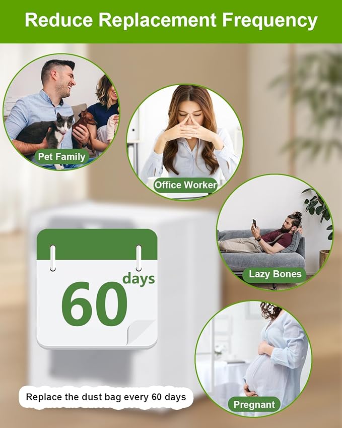 ApexOne 4 Pack Vacuum Bags for iRobot Roomba i, j, s Series, 104 Combo, 105 Combo, 105 Vac, Plus 405 (G185) (G181) Combo, Max 705 Vac, Max 705 Combo, Plus 504 Vac, Plus 505 Combo, Q0520 Robot Vacuum