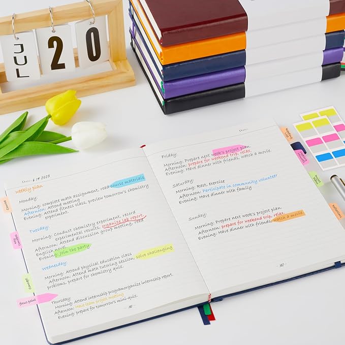 Notebook Journals for Writing Women/Men, 320 Pages Thick Daily Journal Notebooks with 100Gsm Lined Paper, Hardcover Notebook College Ruled for Work School, Faux Leather, A5 (5.7'' X 8.4'') ,