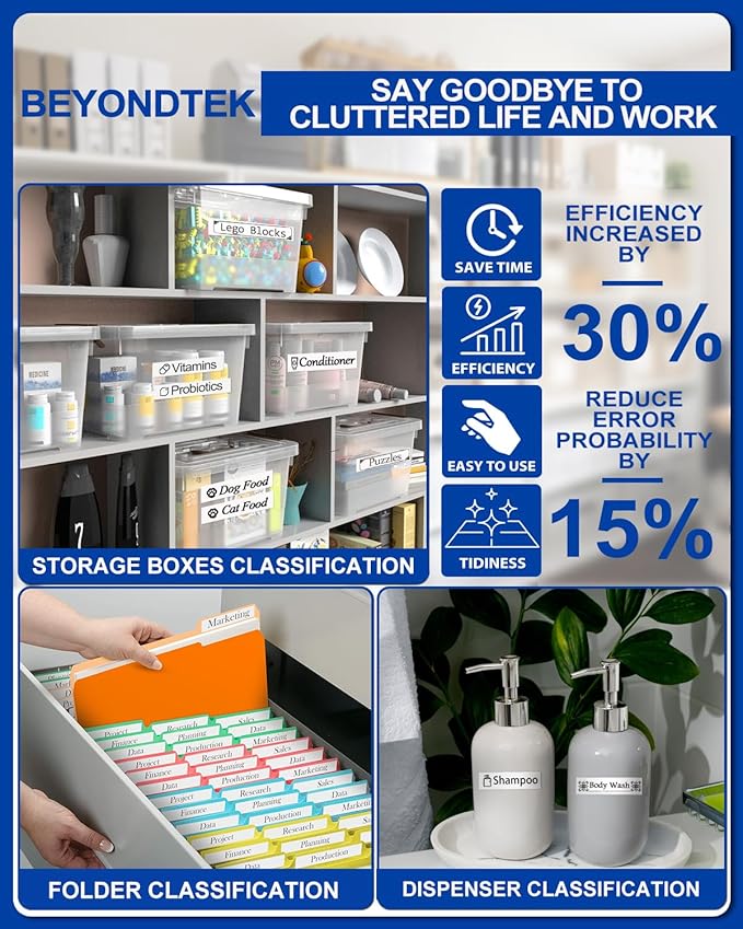 4Pk Replace for Brother Label Maker Tape 1/2 Inch Laminated Black on White Work with Brother P Touch Label Tape PTouch TZ 1/2" TZe-231 for PT-H103w H110 D210 D400 1180 1280 1890 2040,8m 26.2ft