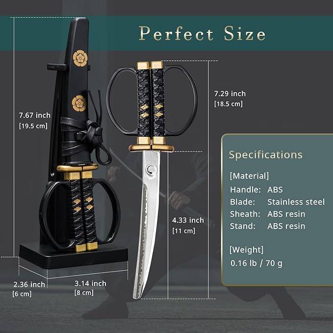 Japanese Samurai Katana Sword Shape Scissors 7.3 inch Made in JAPAN (Sanada Yukimura)