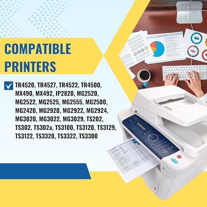 245XL Ink Cartridge Replacement for Canon 245XL Black Ink PG-245 Compatible with Pixma MX490 MX492 MG2522 MG3022 MG2520 TS3100 TS3122 TS3300 TS3322 TR4522 Printer (1 Black Pack)