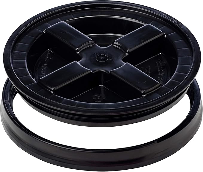 House Naturals 5 Gallon Plastic Yellow Food Grade BPA Free Made in USA Bucket Pail with Air Tight Double Gasket Screw on Lid(Pack of 3) (Yellow)