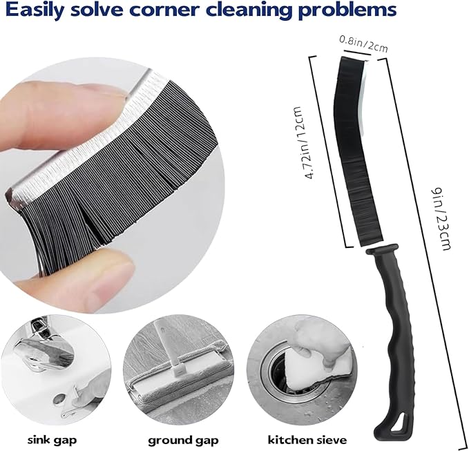 5PCS Crevice Cleaning Brush, Hard Bristle Crevice Cleaner, Grout Scrub Brush, Home Essentials, Durable, Thin, Multifunctional Gap Cleaning Tool for Household Use, Bathroom, Kitchen, Corner ect