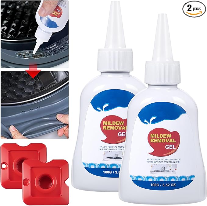 G · PEH Home Remover Gel, 2 Pack Washing Machine Cleaner Home Cleaner Gel or Washing Machine, Refrigerator Strips, Cleaner For Tiles Grout Sealant Bathroom for Home Sink, Showers, Kitchen - 7Fl Oz