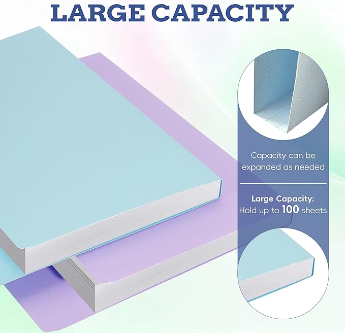 36 Packs File Folders Letter Size, 8.5 x 11 Colored File Folders 1/3 Cut Tab for Easy Labeling, for Home, Office, School Filing