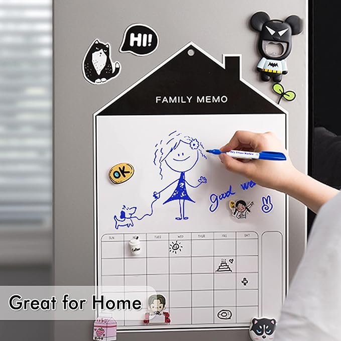 Dry Erase Markers, 100 Bulk Pack Blue Whiteboard Markers with 2 Eraser, Fine Point Dry Erase Markers Perfect For Writing on Whiteboards, Dry-Erase Boards,Mirrors for School Office Home