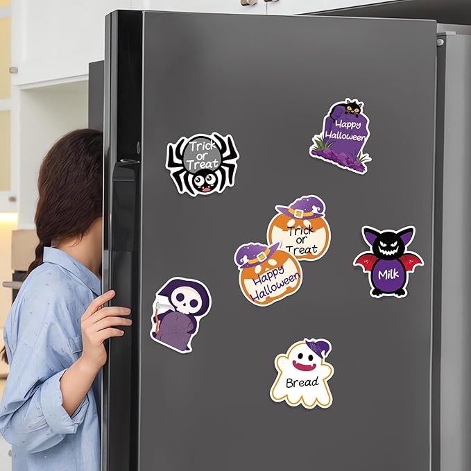 600Pcs Halloween Sticky Notes, Self-Adhesive Halloween Note Pads Spider Pumpkin Ghost Memo Pads Removable Halloween Memo Notes for Halloween School Office Home Students Teachers Favors