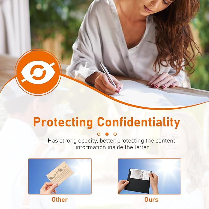 Black Thank You Cards and Envelopes 5 x 7 Blank Printable 300GSM Folded Cardstock and A7 Envelopes Self Seal 20 packs for Wedding Invitations, Greeting Cards, Baby Shower, Birthday