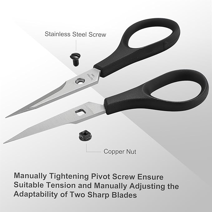 PAFASON Small Stainless Steel Precise Thread Yarn Fabric Detail Paper Cutting Scissor with Safety Cover for DIY Embroidery Quilting Sewing Knitting Crafting Cross Stitch Crochet