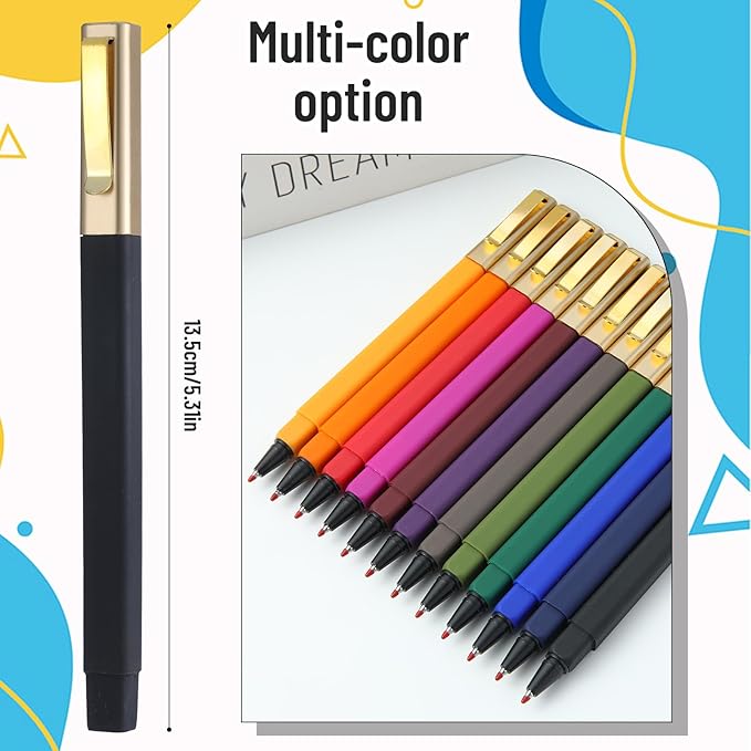 36 Pack Gel Pens 0.5mm Pens Fine Poin Smooth Writting for Journaling Coloring, Black Gel Ink Pens Cute Roller Pen Quick Drying Ballpoint Pen for Office School Supplies