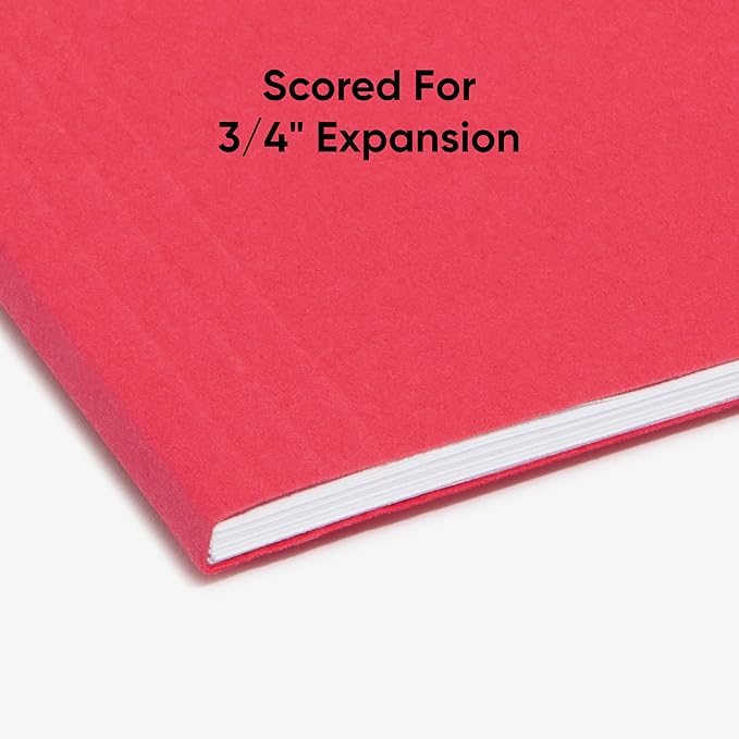 Smead Standard Hanging File Folders, 25 Count, Assorted Primaries, 1/5-Cut Adjustable Tabs, Letter Size (64059)