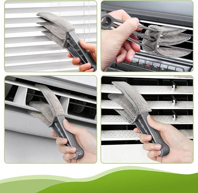 MimAuto Professional 14-in-1 Cleaning System with 100-inch Pole, 4 Duster Heads, Flat & Cobweb Tools for Ceiling to Floor