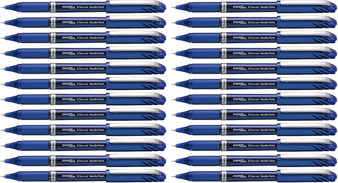 Pentel® EnerGel™ NV Liquid Gel Pens, Fine Point, 0.5mm, 54% Recycled, Blue Ink, Pack Of 24 Pens