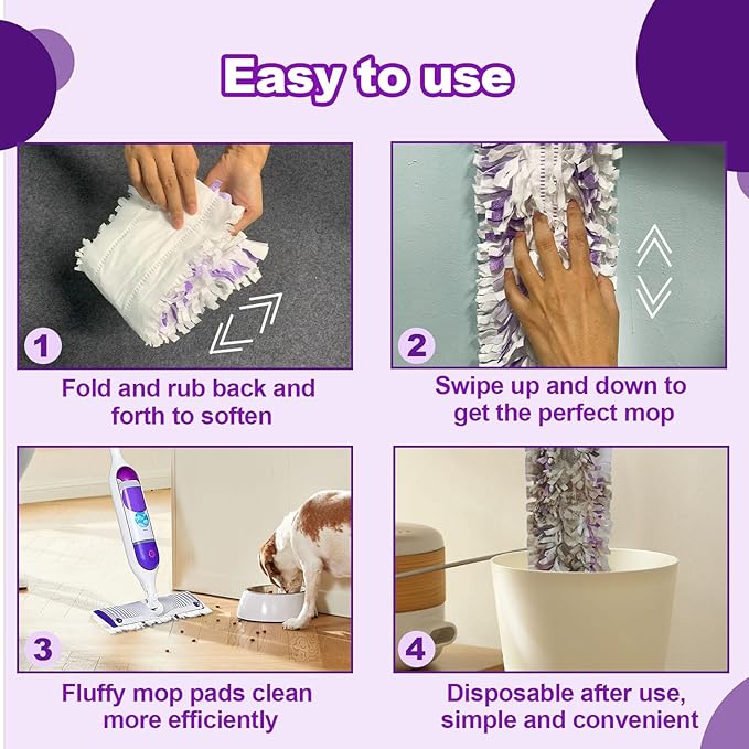 Pure Realm 20 Count Disposable Power mop Pads Compatible with Swiffer Power mop Refills and PowerMop Wood Mop, Multi-Surface swiffer Wet Pads Refills Replacement Use for Floor Cleaning