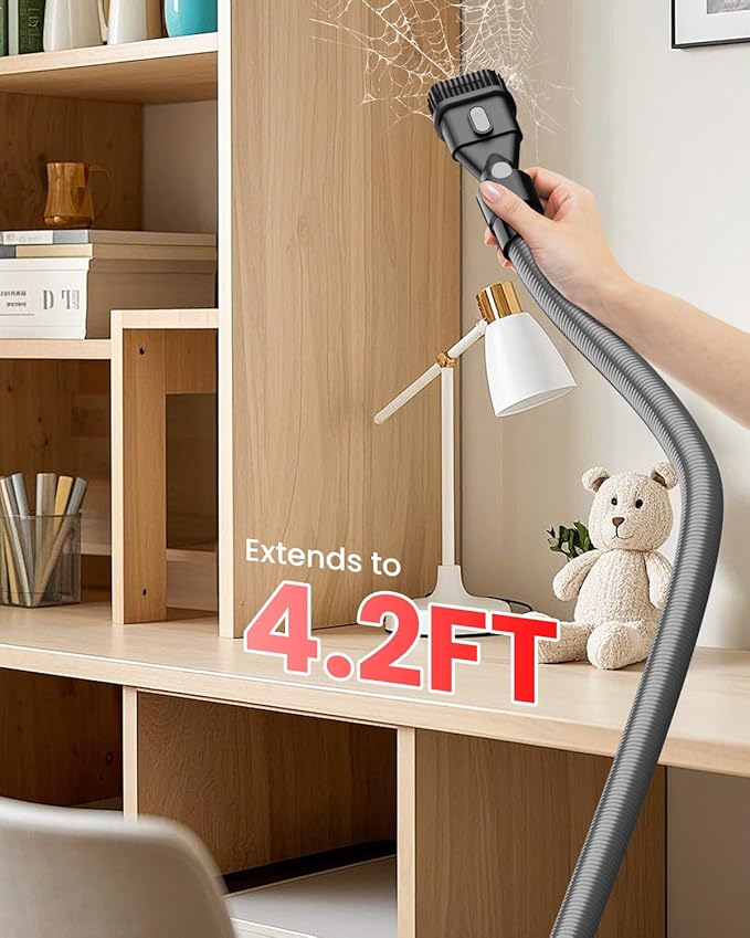 ZEXAPE Cordless Vacuum Cleaner for Milwaukee M18 Battery, 7-in-1 Lightweight Stick Vacuum with HEPA Filter, 35KPA Suction, 350W Brushless Motor, 3 Modes for Floor, Carpet, Car(Battery Not Included)