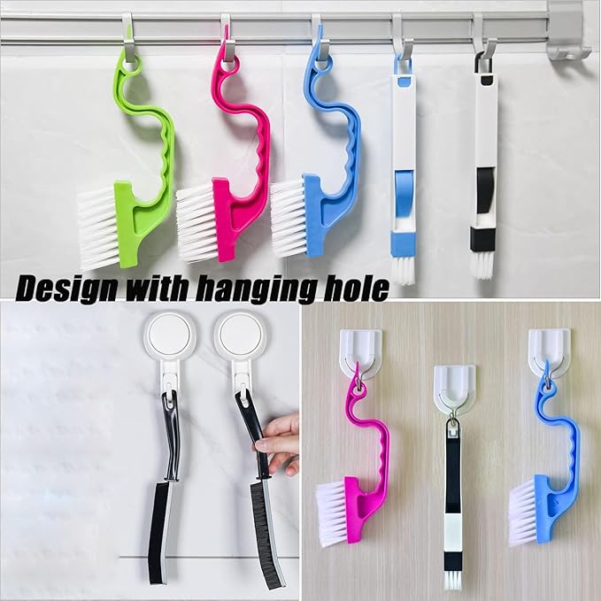 TuTuYa 11PCS Crevice Cleaning Brush, Small Gap Cleaning Brushes Set Ideal for Cleaning Kitchen, Bathroom,Window Grooves, Corners, Sinks, Washbasins, Faucets, Bathtubs, Stove and Tiles