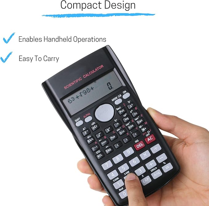 Mr. Pen Scientific 2 Line Calculator - Fraction & College Math Calculator for Students & Engineers