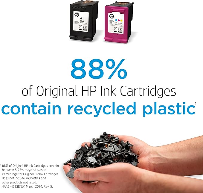 HP 67 Tri-Color Ink Cartridge for HP Printers | Works with DeskJet 1255, 2700, 4100 Series; ENVY 6000, 6400 Series | Eligible for Instant Ink | 3YM55AN | Packaging May Vary