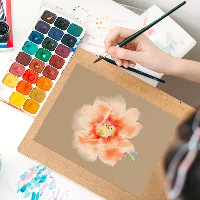 OcePor 100 Sheets Brown Cardstock Paper, Colored Printer Paper 8.5 x 11, Card Stock Thick Construction for Craft,Scrapbook，Office Printing, Invitations, Certificates，92 lb/250gsm