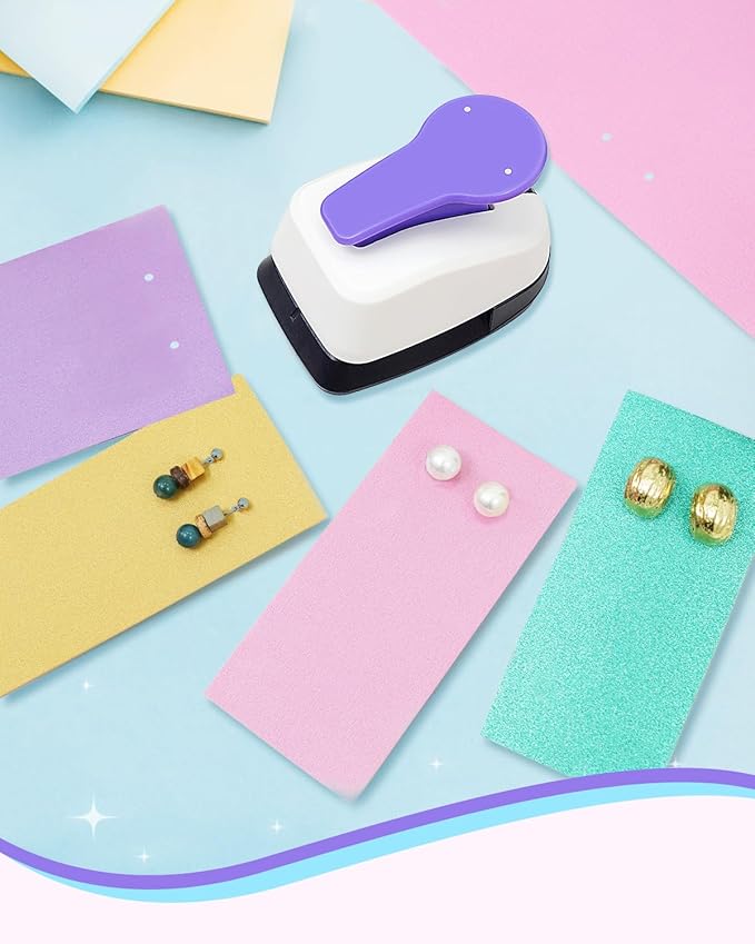 UCEC Double Post Punch Earring Two Hole Puncher for Cards, Earring Cards with Holes for DIY Jewelry Display and Sales