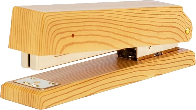 Blu Monaco Acrylic Wood Grain Stapler – Vintage Cute Stapler with Durable Metal Mechanism – Eco-Friendly Office Supply for Standard Staples – Stylish Accessory for Home, Desk, School, and Workspace