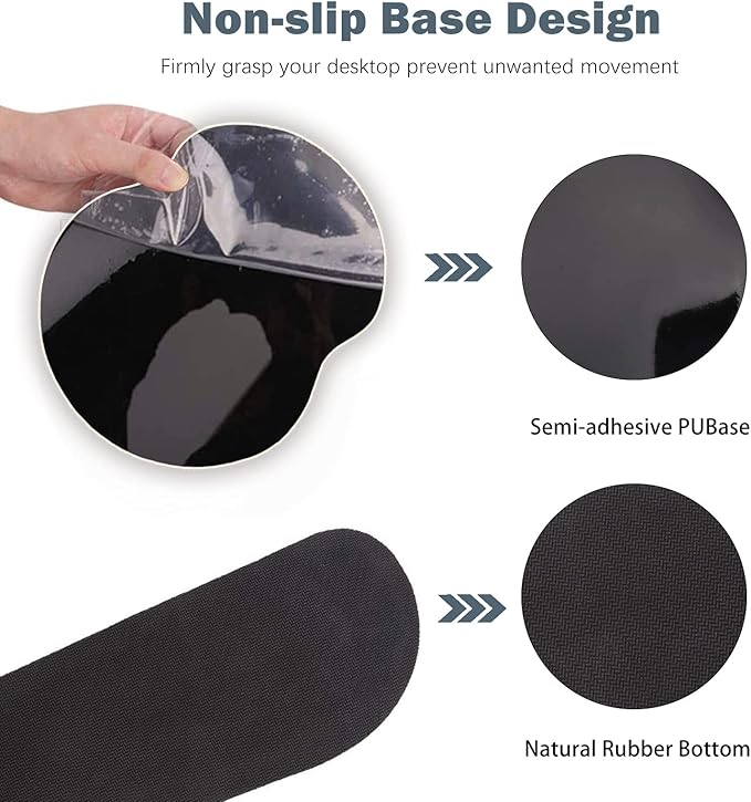 ARTSO Large Mouse Pad Ergonomic Keyboard Wrist Rest Support, Memory Foam Extended Desk Mat Protector, Non-Slip Desk Blotter for Office, Home, Night Moon Forest