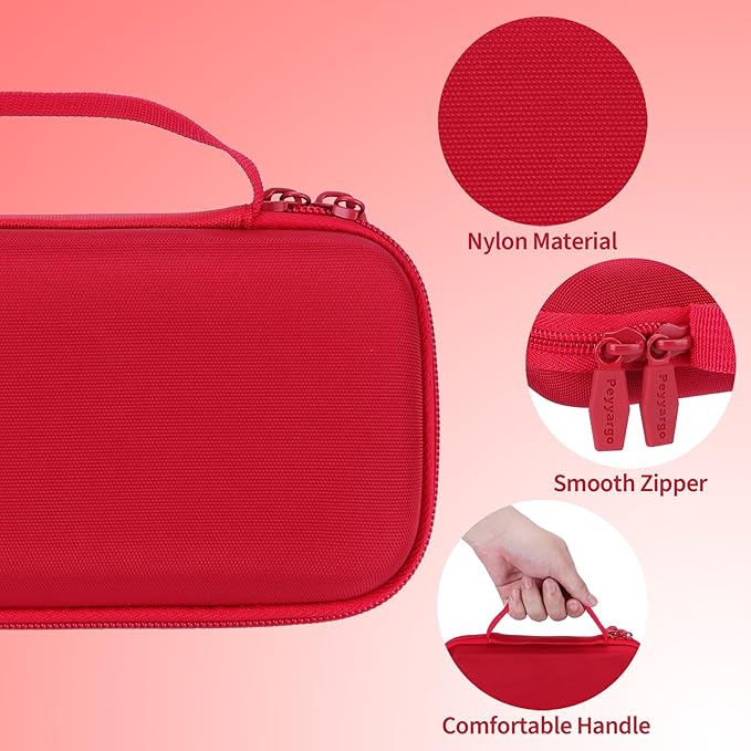 Storage Case Compatible with Texas Ti-84 Plus CE/TI-84 Plus/TI-Nspire CX II CAS/TI-Nspire CX II/TI-83 Plus/TI-89 Titanium/TI-85/TI-86 Calculator (Red)