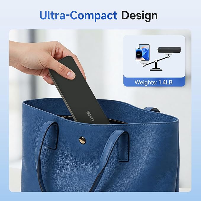 iDPRT Portable Printer Wireless for Travel - Bluetooth Mobile Printer Support for 8.5"x11" US Letter, Inkless Compatible with iOS, Android, Laptop for Office, Car and Home (pro, Black)