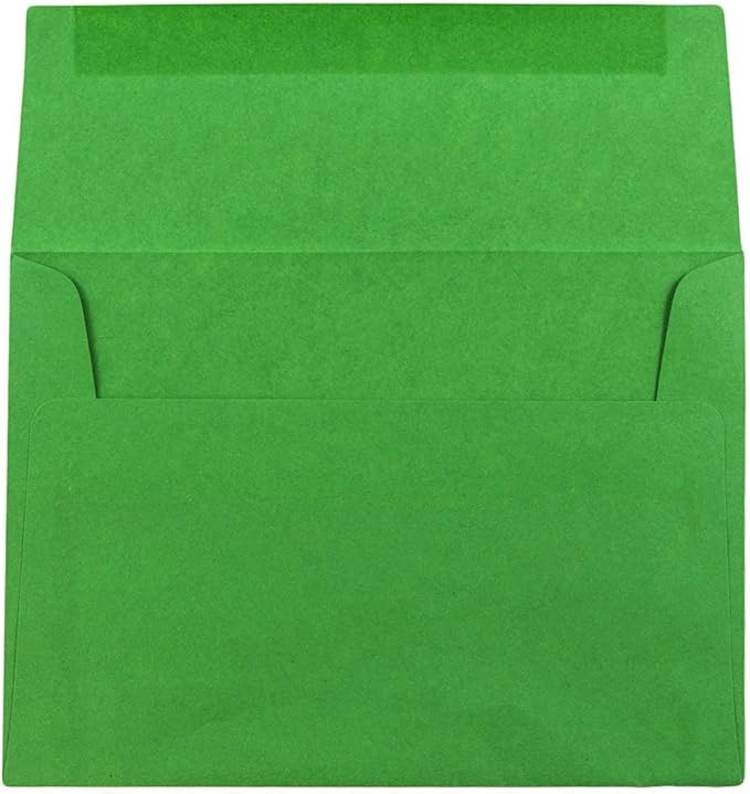 JAM PAPER A6 Colored Invitation Envelopes - 4 3/4 x 6 1/2 - Green Recycled - 50/Pack