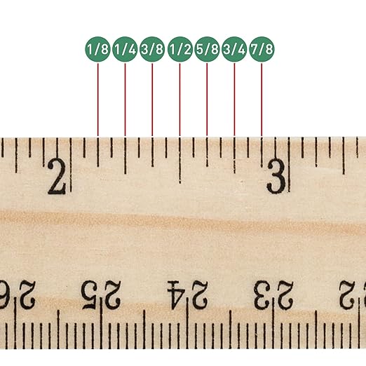 WUWEOT 72 Pack Wooden Ruler, 12 Inch Rulers Bulk, Office Wood Measuring Ruler, Double Sided Drafting Rulers for Home, Student, Office Use