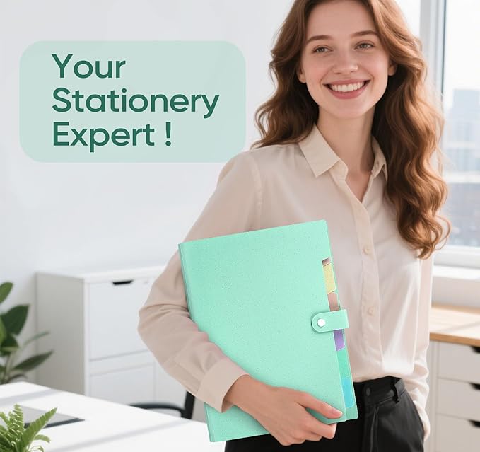 Accordion File Organizer with 7 Pockets,Eco-Friendly Wheat Straw Expanding File Folder,A4/Letter Size Portable Document Folder with Labels and Snap Closure for School Office College Supplies