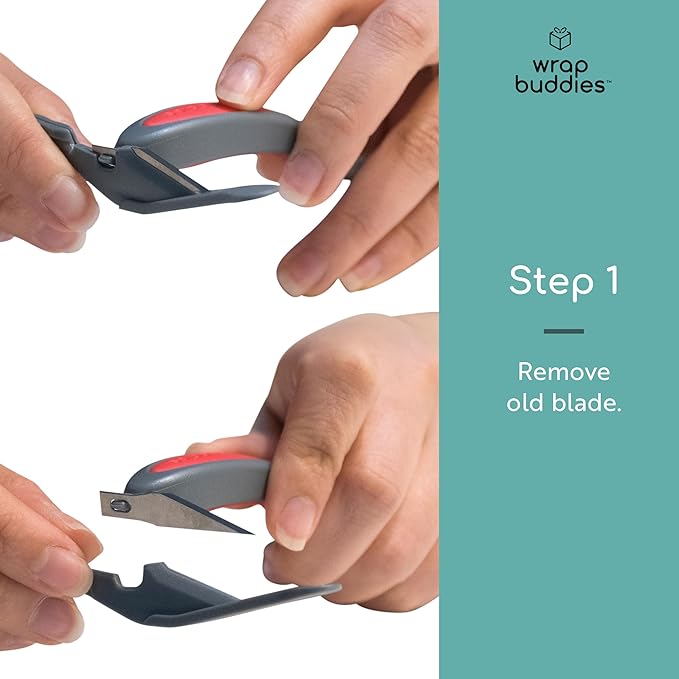 Wrap Buddies Wrapping Paper Cutter – Effortless Cutting Tool for Gift Wrapping, Scrapbooking, and Crafts – Compatible with Various Paper Sizes – Ideal for Birthdays and Holidays - 6 Blades