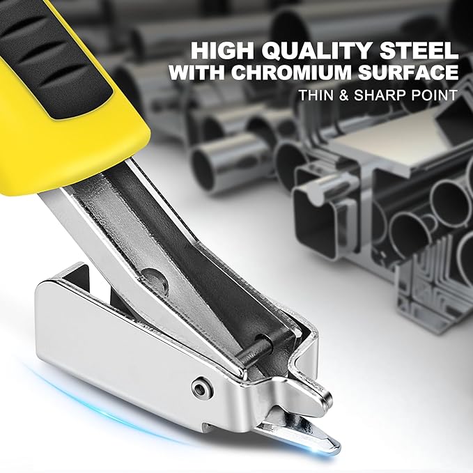 HAUTMEC 9600 Pcs Heavy-Duty Staples with Staple Puller Tool – 3 Types (D-Type 5000, U-Type 1600, T-Type 3000) for Upholstery, Carpentry, Repair & Packing, with Convenient Storage Box – HT0456