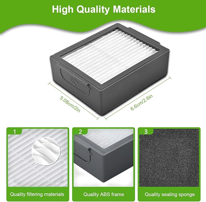 APZOVO 12 Pack Replacement HEPA Filter for iRobot Roomba i7 i7+ i3 i3+ i4 i4+ i6 i6+ i8 i8+ E5 E6 E7 J5 J5+ J6 J6+ J8 J8+