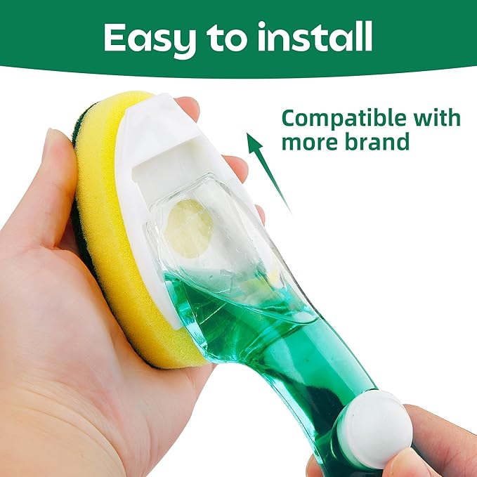 Non-Scratch Dish Wand Sponge Refill, Zero-Scratch Replacement Heads Fits Soap Dispensing Handle, Scratch-Free Dishwand Refills, Non-Scratching Scrubber Pads for Dish Wand, Safe for Nonstick Cookware