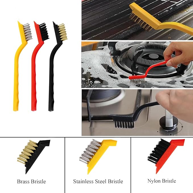 TuTuYa 11PCS Crevice Cleaning Brush Set, Deep Cleaning Groove Gap Cleaning Tool Ideal for Kitchen, Bathroom, Tiles, Corner, Grout, Sink, Faucet, Cup, Teapot, Bottle, Blender