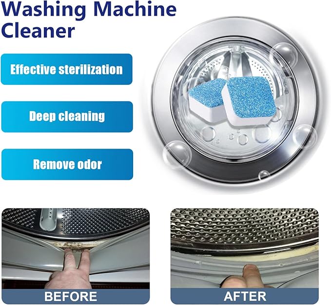 Washing Machine Cleaner Powder, 2025 Best Deep Clean for Front or Top Load Washers, Inside Drum and Laundry Tub Seal, HE Washer Cleaning Solution for Long-Removes Odor (36)