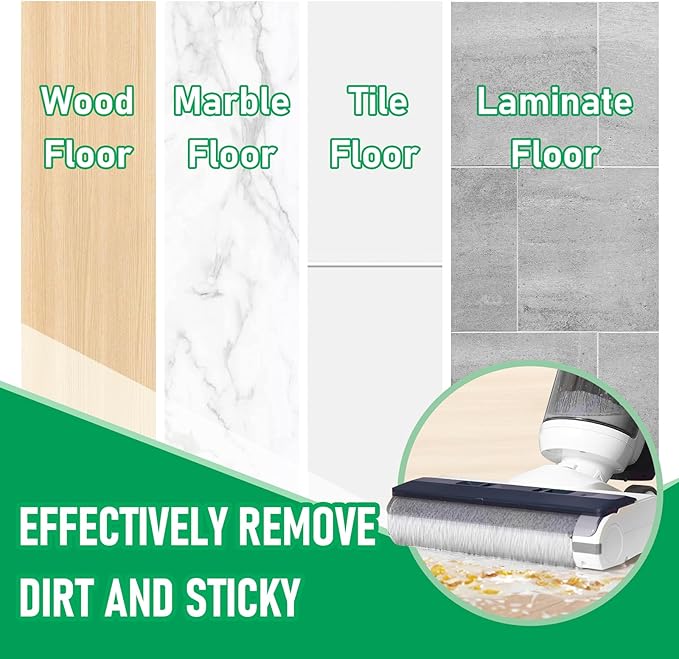 Klypticfit Only iFLOOR 5 Breeze Roller Brush Replacement and Vacuum Filter Kit Compatible with Tineco iFloor 5 Breeze Wet Dry Vacuum Replacement Parts,3 Roller Brushes,3 HEPA Filters,1 Cleaner Brush