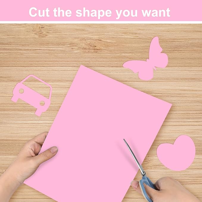 OcePor 80 Sheets Pinks Cardstock Paper, Colored Printer Paper 8.5 x 11, Thick Construction for Cards Making, Scrapbook，Office Printing, Invitations, Certificates，DIY Crafting 92 lb/250gsm