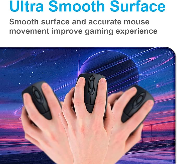 Anime Landscape Mouse Pad, Oversized Gaming Desk Pad, Space Planet Computer Mouse Pad, XXL Laptop Mouse Keyboard Pad, 35.4 x 15.7 x 0.12 Inch Office Desk Decoration