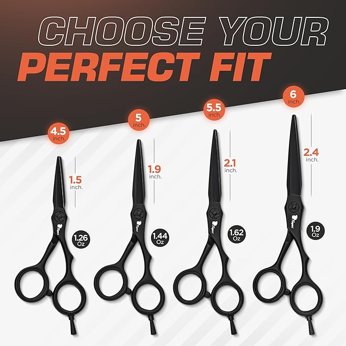 Fagaci Hair Scissors Professional 4.5” 440C Steel for Superior Precision, Extremely Sharp Blades Hair Cutting Scissors for Women & Men, Durable Sharpness Hair Shears for Hair Cutting, Barber Scissors