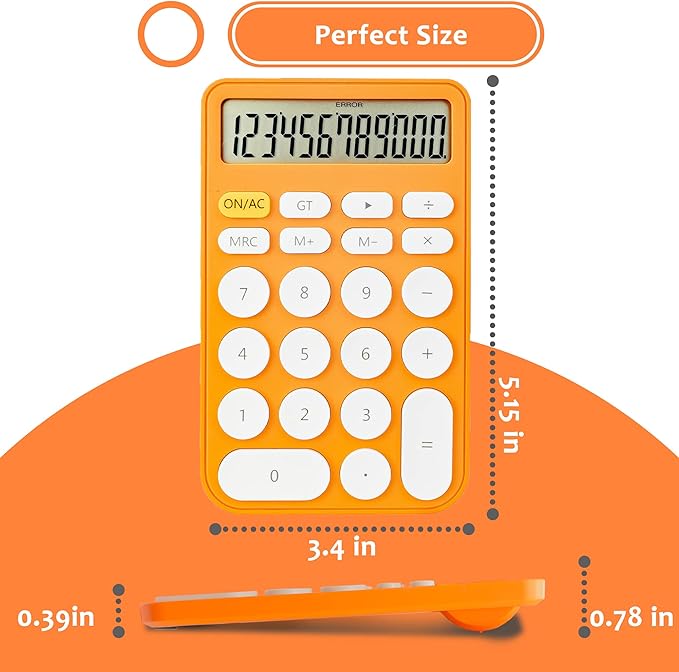 VEWINGL Standard Calculator 12 Digit,Desktop Large Display and Buttons,Calculator with Large LCD Display for Office,School, Home & Business Use,Automatic Sleep,with Battery