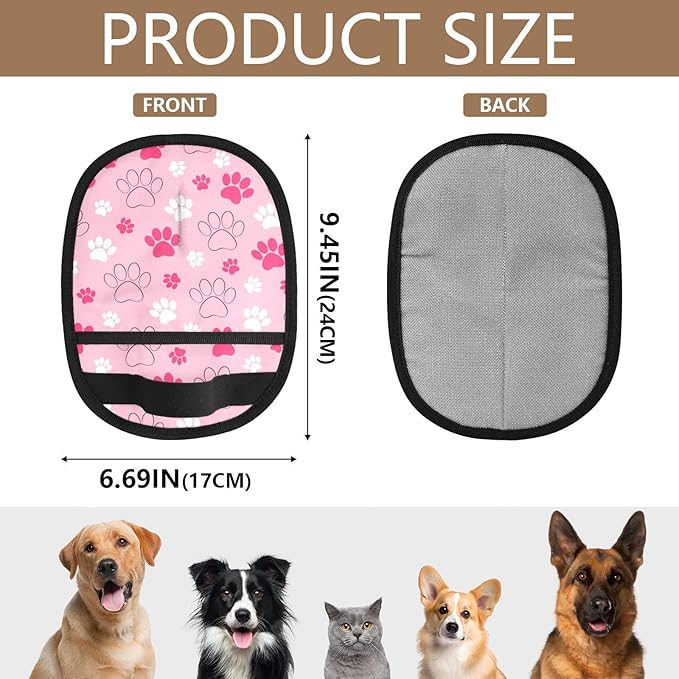 I·D Good Figure Pet Grooming Gloves Reusable Dog & Cat Hair Remover for Furniture, Car Interiors Multi-Surface Deshedding Tool for Carpets, Bedding & Home Cleaning