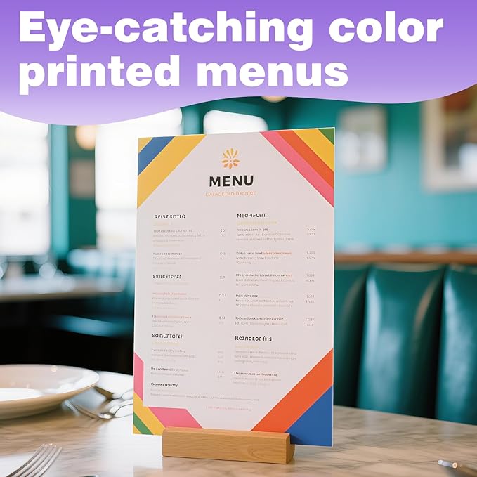 Uinkit 40 Sheets37lb Thin Flyer Paper Glossy 8.5x11 Inkjet Single Side DIY Chip Bag 135gsm Photos Picture for Inkjet Printer with Dye Ink Letter size A4 Brochure