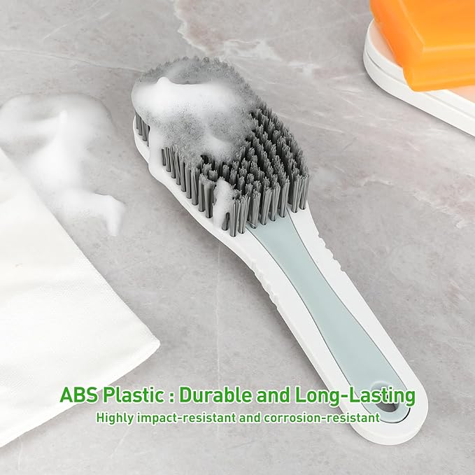 Shoe Cleaning Brush Laundry Brush,Comfort Grip Soft Scrub Brushes for Household Use,Detachable Dual-Use Cleaning Brush Tool - for Clothes Shoes Bathroom