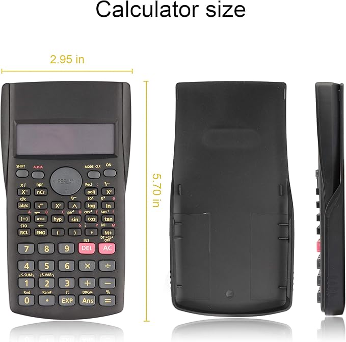 2-Line Engineering Scientific Calculator Function Calculator for School and Business (HY-82MS)