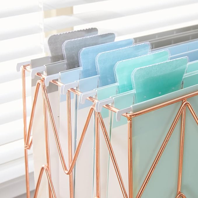 Y YOMA 6 Pack Colored Hanging File Folders Letter Size Decorative Hanging Folder Cute Pretty File Folder for Filing Cabinet Drawer Office Home with 1/5-Cut Adjustable Tabs, 3 Selected Fashion Color