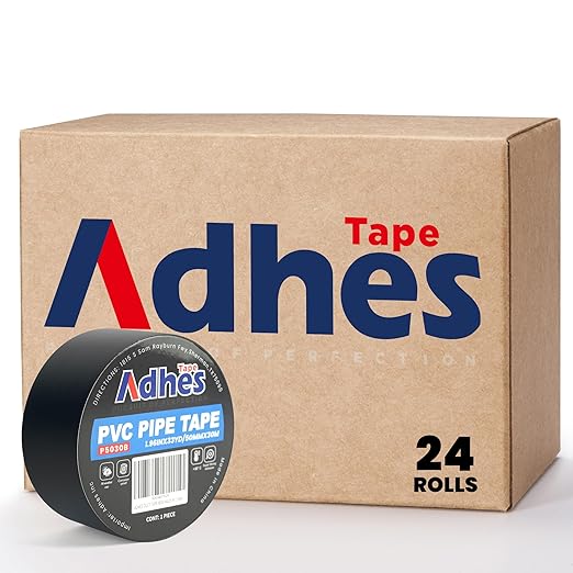 ADHES 24 Rolls 6mil PVC Pipe Tape, 2inch x 36yd, Heavy Duty Waterproof Adhesive Tape for Plumbing, Sealing, and Pipe Repair
