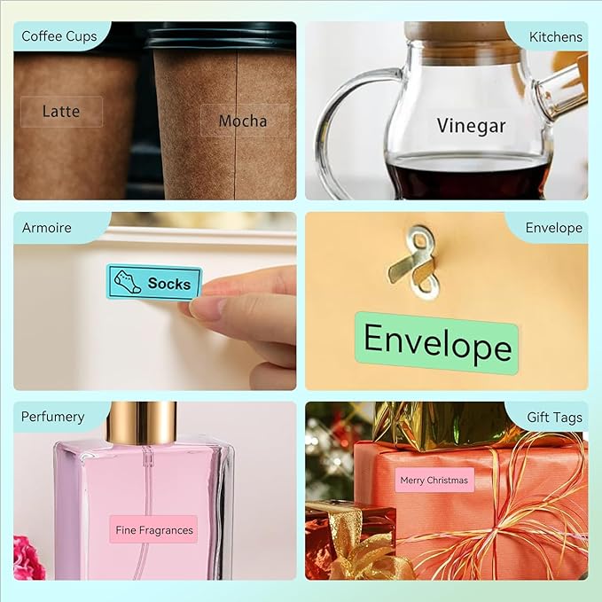 eebbl Label Maker Tape Refill 15mm 0.47 Standard Laminated Thermal Label Tape Replacement 0.59"×1.57"(15×40mm), 1650 Labels/10Rolls/Pack, High Definition Labeling Tape for Home Office School Hotel